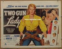 a008 2-GUN LADY half-sheet movie poster '56 Peggie Castle, Marie Windsor