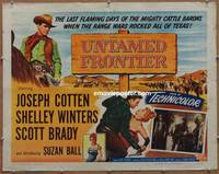 a844 UNTAMED FRONTIER style A half-sheet movie poster '52 Cotten, Winters