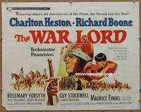 a867 WAR LORD half-sheet movie poster '65 Charlton Heston, Richard Boone