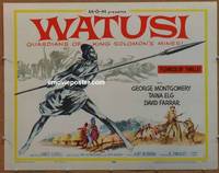 a871 WATUSI half-sheet movie poster '59 Guardians of King Solomon's Mines!
