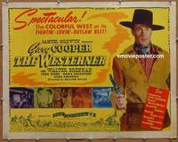 a874 WESTERNER half-sheet movie poster R46 Gary Cooper, Walter Brennan