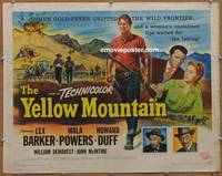 a899 YELLOW MOUNTAIN style A half-sheet movie poster '54 Lex Barker