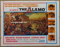 a023 ALAMO half-sheet movie poster R67 John Wayne, Richard Widmark