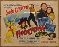 a371 HONEYCHILE style B half-sheet movie poster '51 Judy Canova, Hale Jr.