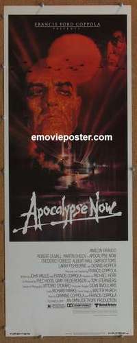 b028 APOCALYPSE NOW insert movie poster '79 Marlon Brando, Coppola