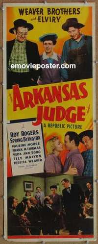 b032 ARKANSAS JUDGE insert movie poster '41 Weaver, Roy Rogers