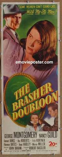 b079 BRASHER DOUBLOON insert movie poster '47 George Montgomery