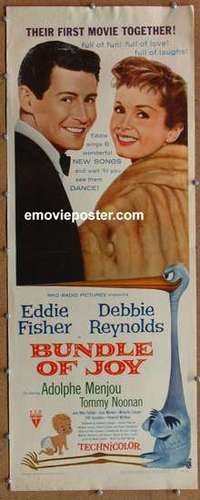 b093 BUNDLE OF JOY insert movie poster '56 Debbie Reynolds, Menjou