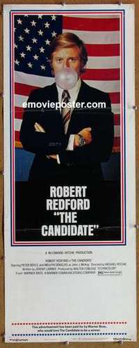 b102 CANDIDATE insert movie poster '72 Robert Redford, Peter Boyle