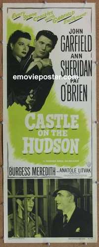 b109 CASTLE ON THE HUDSON insert movie poster R49 Garfield, Sheridan