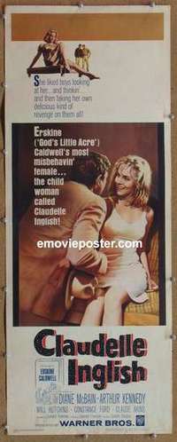 b121 CLAUDELLE INGLISH insert movie poster '61 misbehavin' Diane McBain!