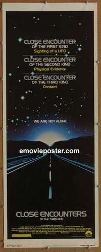 b122 CLOSE ENCOUNTERS OF THE THIRD KIND insert movie poster '77