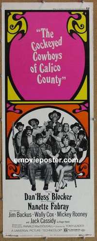 b124 COCKEYED COWBOYS OF CALICO COUNTY insert movie poster '70 Blocker