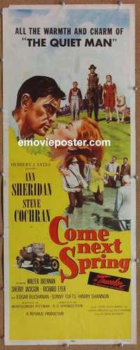 b128 COME NEXT SPRING insert movie poster '56 Ann Sheridan, Cochran