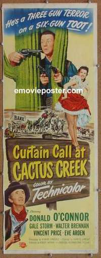 b140 CURTAIN CALL AT CACTUS CREEK insert movie poster '50 O'Connor