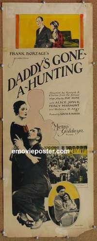 b142 DADDY'S GONE A-HUNTING insert movie poster '25 Alice Joyce