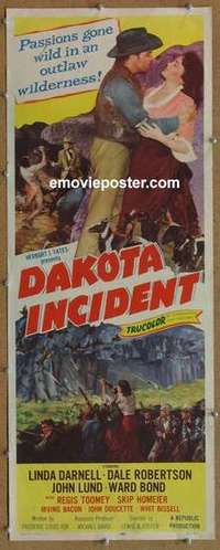 b143 DAKOTA INCIDENT insert movie poster '56 Darnell, Robertson