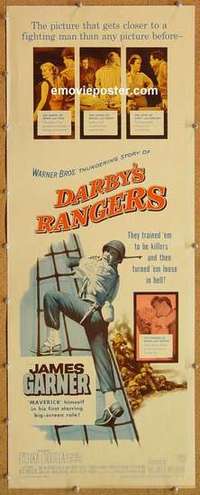 b147 DARBY'S RANGERS insert movie poster '58 James Garner, Jack Warden