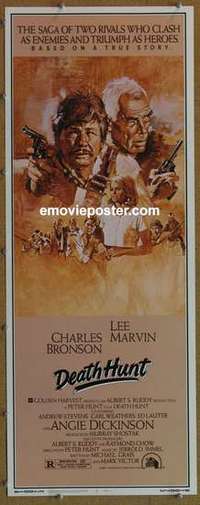 b158 DEATH HUNT insert movie poster '81 Charles Bronson, Lee Marvin