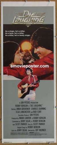 b172 DIE LAUGHING insert movie poster '80 Robby Benson, Grovenor