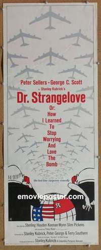 b179 DR STRANGELOVE insert movie poster '64 Scott, Stanley Kubrick