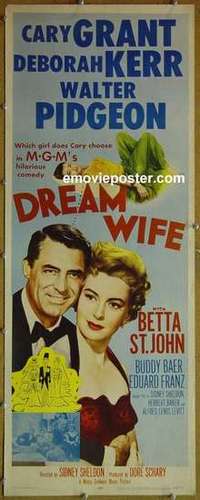 b181 DREAM WIFE insert movie poster '53 Cary Grant, Deborah Kerr