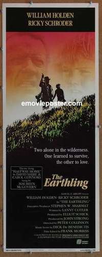 b187 EARTHLING insert movie poster '81 William Holden, Ricky Schroder