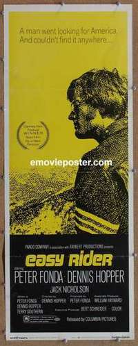 b189 EASY RIDER insert movie poster '69 Peter Fonda, Dennis Hopper