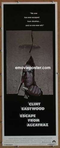 b196 ESCAPE FROM ALCATRAZ insert movie poster '79 Clint Eastwood