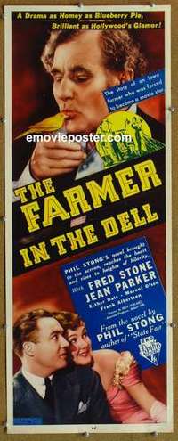 b208 FARMER IN THE DELL insert movie poster '36 Fred Stone, Parker
