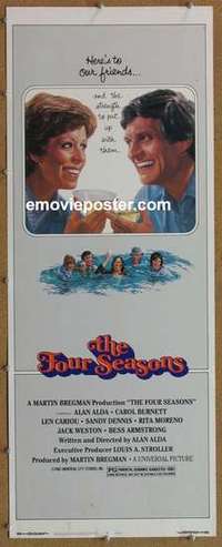 b224 FOUR SEASONS insert movie poster '81 Alan Alda, Carol Burnett