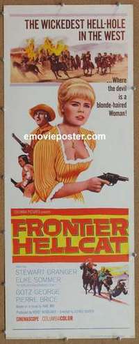 b232 FRONTIER HELLCAT insert movie poster '66 Elke Sommer, Granger