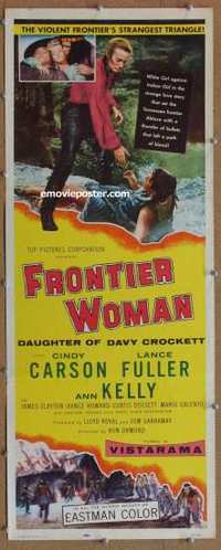 b233 FRONTIER WOMAN insert movie poster '56 Daughter of Davy Crockett