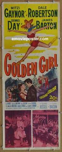 b251 GOLDEN GIRL insert movie poster '51 Mitzi Gaynor, Robertson