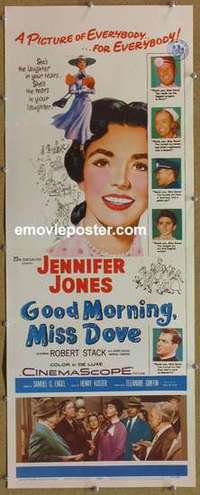 b253 GOOD MORNING MISS DOVE insert movie poster '55 Jennifer Jones