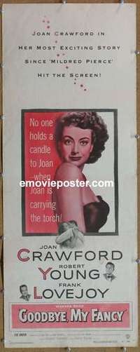b255 GOODBYE MY FANCY insert movie poster '51 Joan Crawford, Young