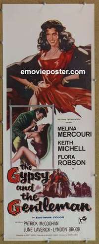 b267 GYPSY & THE GENTLEMAN insert movie poster '58 Melina Mercouri
