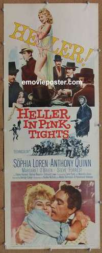 b284 HELLER IN PINK TIGHTS insert movie poster '60 sexy Sophia Loren!