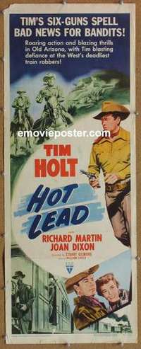 b297 HOT LEAD insert movie poster '51 Tim Holt, Richard Martin