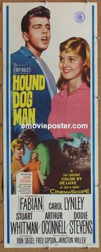 b298 HOUND-DOG MAN insert movie poster '59 Fabian, Carol Lynley