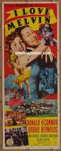 b306 I LOVE MELVIN insert movie poster '53 O'Connor, Debbie Reynolds