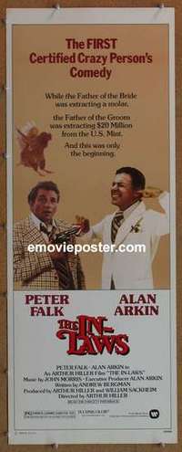 b318 IN-LAWS insert movie poster '79 Peter Falk, Alan Arkin