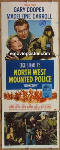 b426 NORTH WEST MOUNTED POLICE insert movie poster R58 Cecil B DeMille