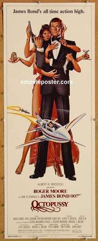 b427 OCTOPUSSY insert movie poster '83 Roger Moore as James Bond!