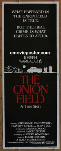 b435 ONION FIELD insert movie poster '79 James Woods, John Savage