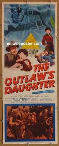 b443 OUTLAW'S DAUGHTER insert movie poster '54 Bill Williams, Ryan