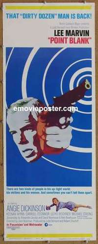 b463 POINT BLANK insert movie poster '67 Lee Marvin, Angie Dickinson