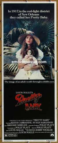 b471 PRETTY BABY insert movie poster '78 Brooke Shields, Sarandon