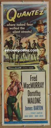 b475 QUANTEZ insert movie poster '57 Fred MacMurray, Dorothy Malone