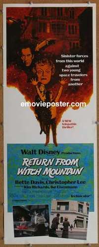 b498 RETURN FROM WITCH MOUNTAIN insert movie poster '78 Bette Davis